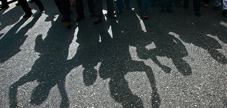 protester shadow